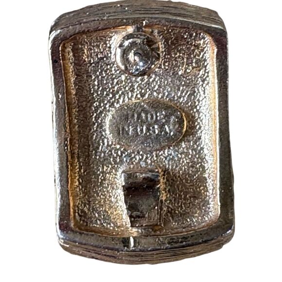 Rare Quality Turquoise Blue & Gold Enamel Post back Stud Earrings Made In USA - Picture 6 of 8